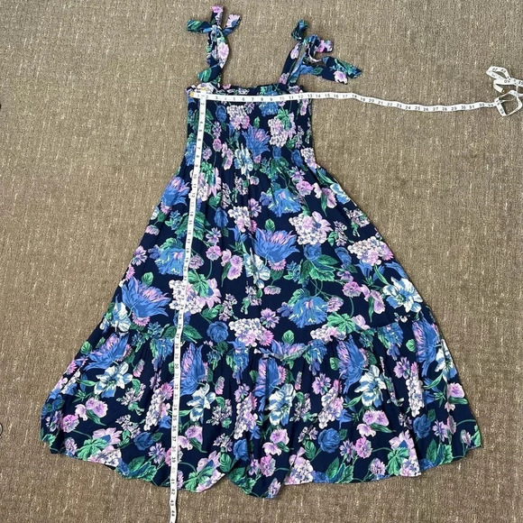 J. Crew Blue and Purple Floral Dress - Picture 5 of 6